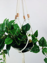 Macrame plant hanger, hanging planter, copper