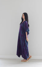 Purple Tie Dyed Kaftan, Maxi Kaftan Dress, Purple Abaya Dress, Plus