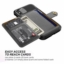 360 Protection Magnetic Leather Wallet Armor Case for iPhone