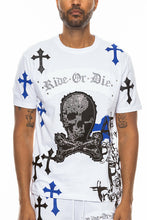 Bejewelled Chrome Skull TShirt